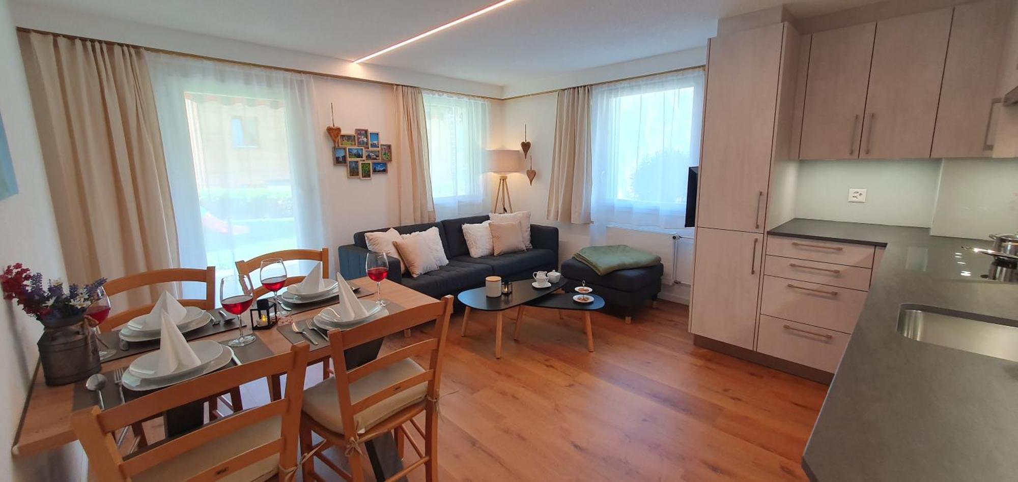 Chalet Schneevogul Grachen Bagian luar foto
